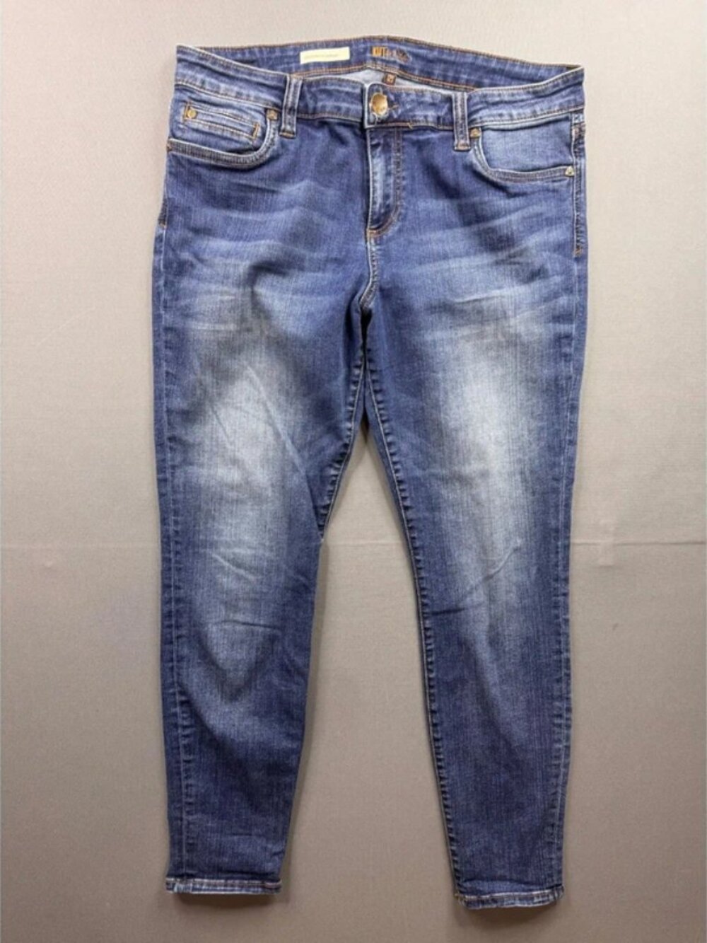 Kut from the Kloth Toothpick Skinny Jeans Women Blue Medium Wash Denim 12S